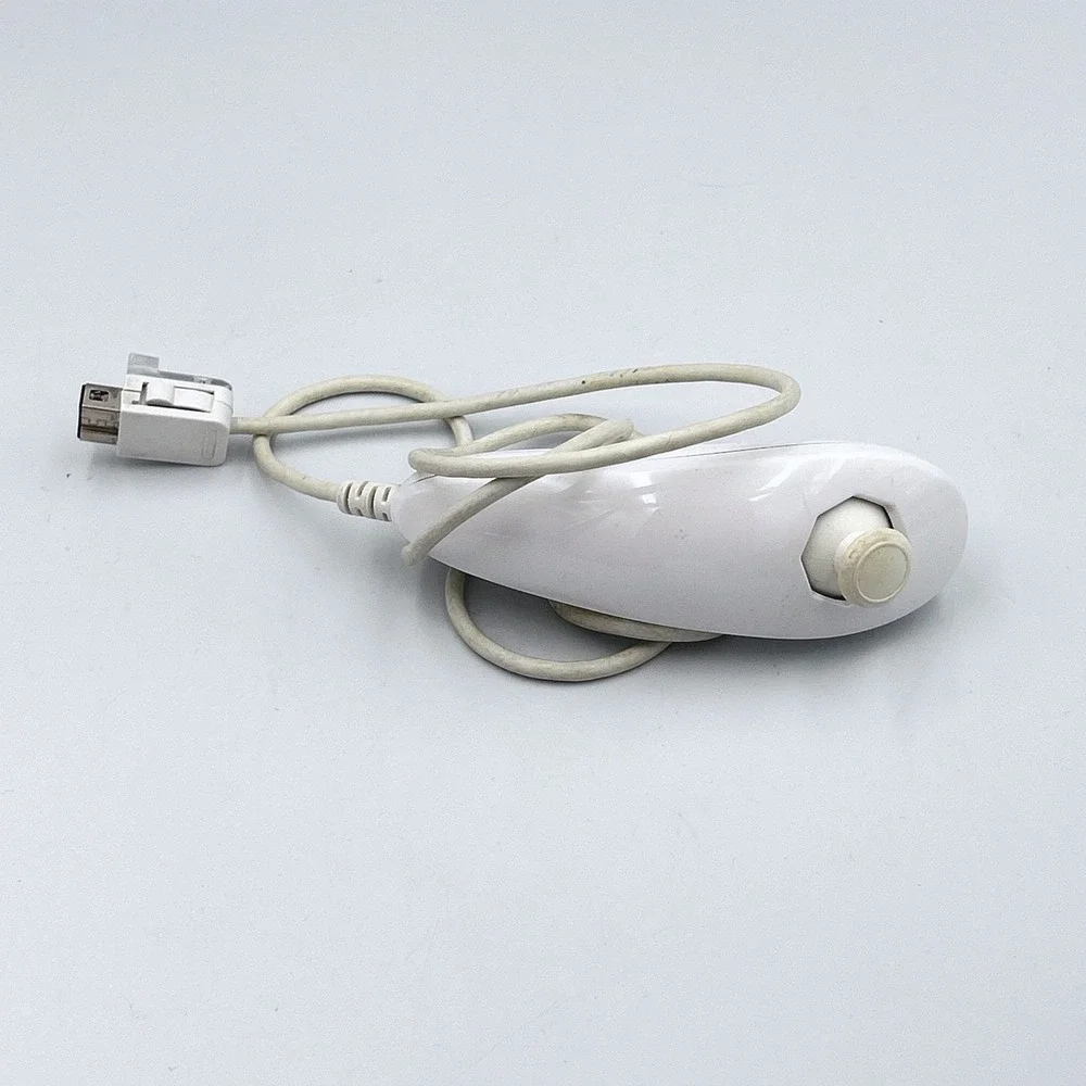 Nintendo Wii Nunchuk OEM Controller White RVL-004 Wired Joystick Accessory